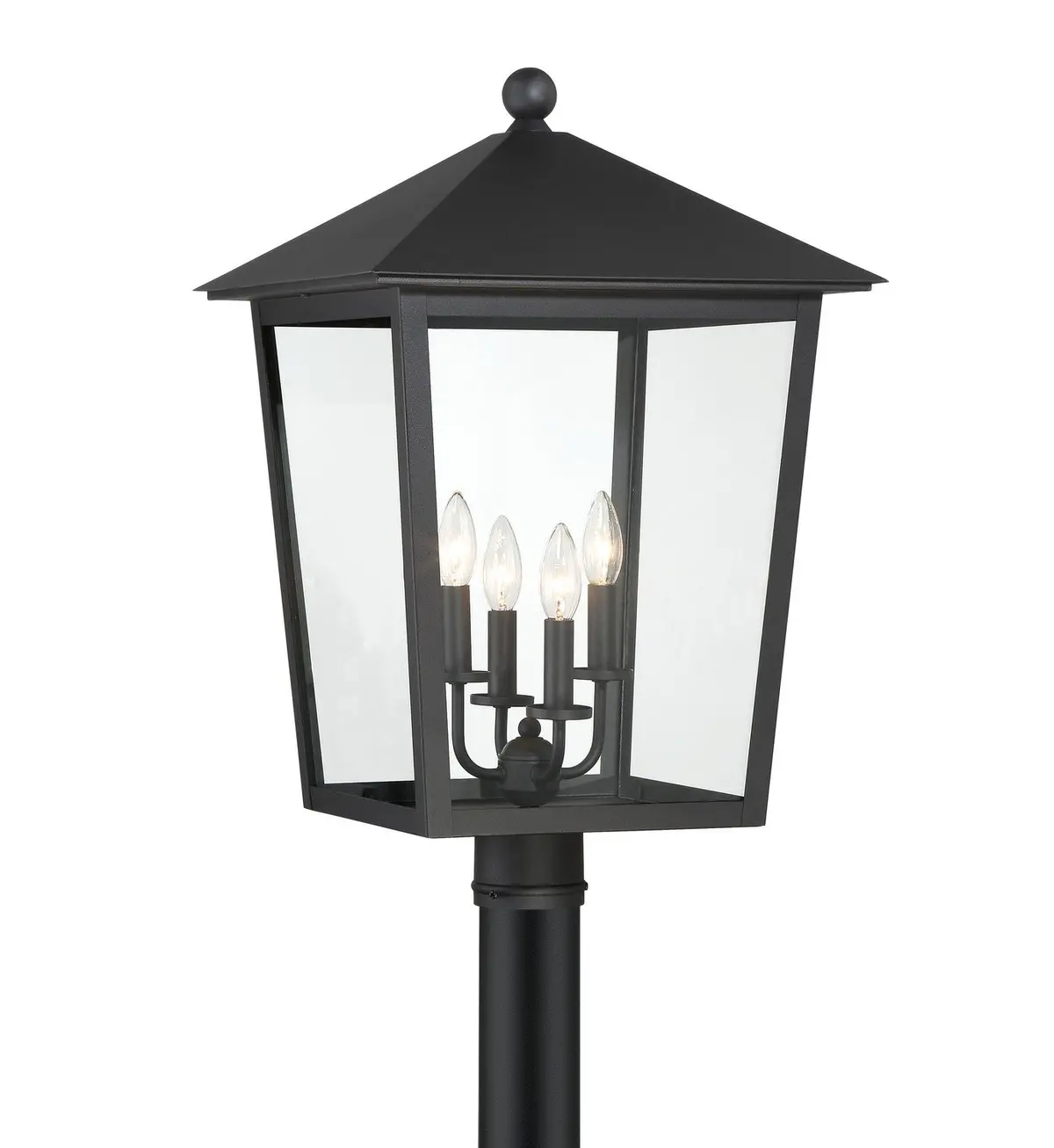 Minka Lavery Noble Hill Four Light Outdoor Post Mount In Sand Coal 1