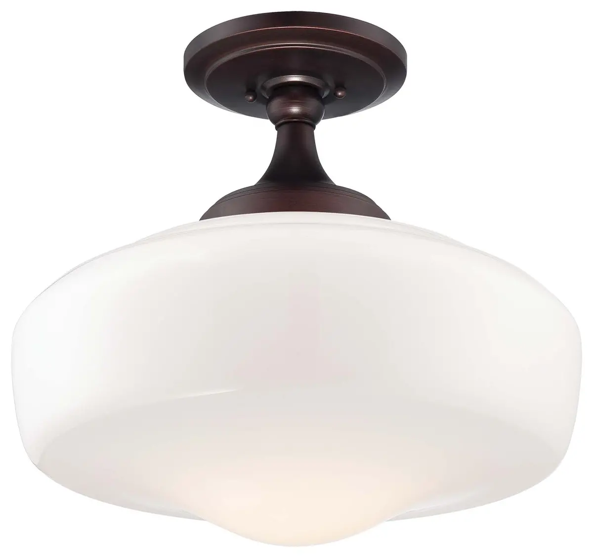 Minka Lavery One Light Semi Flush Mount In Brushed Bronze 1