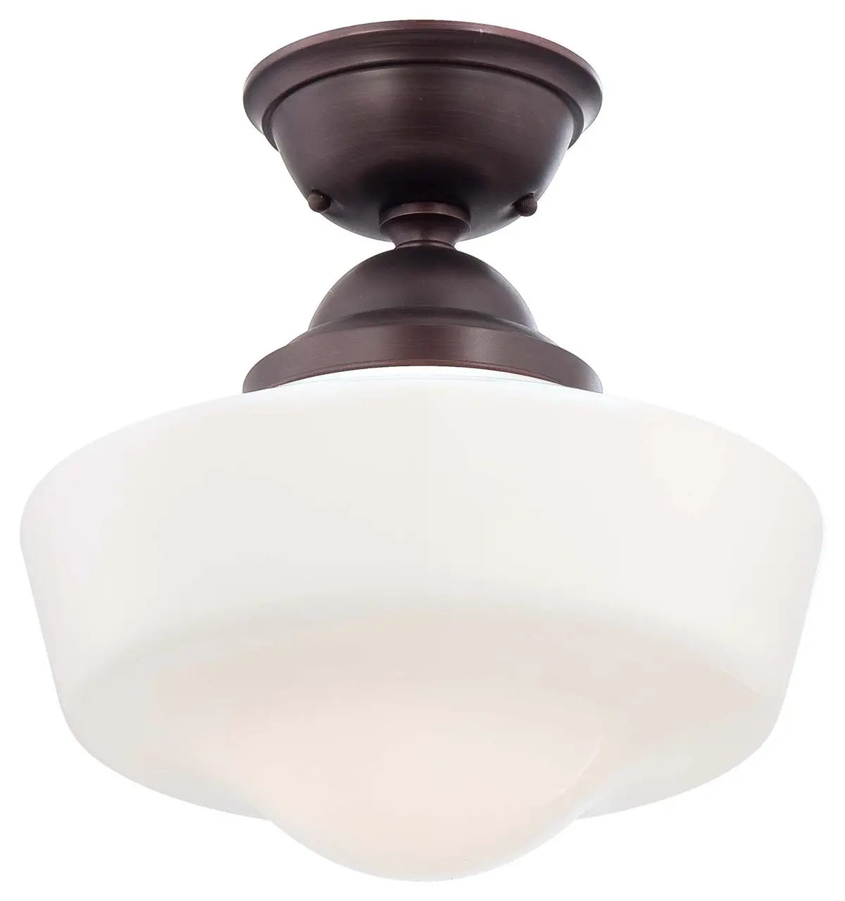 Minka Lavery One Light Semi Flush Mount In Brushed Bronze 1