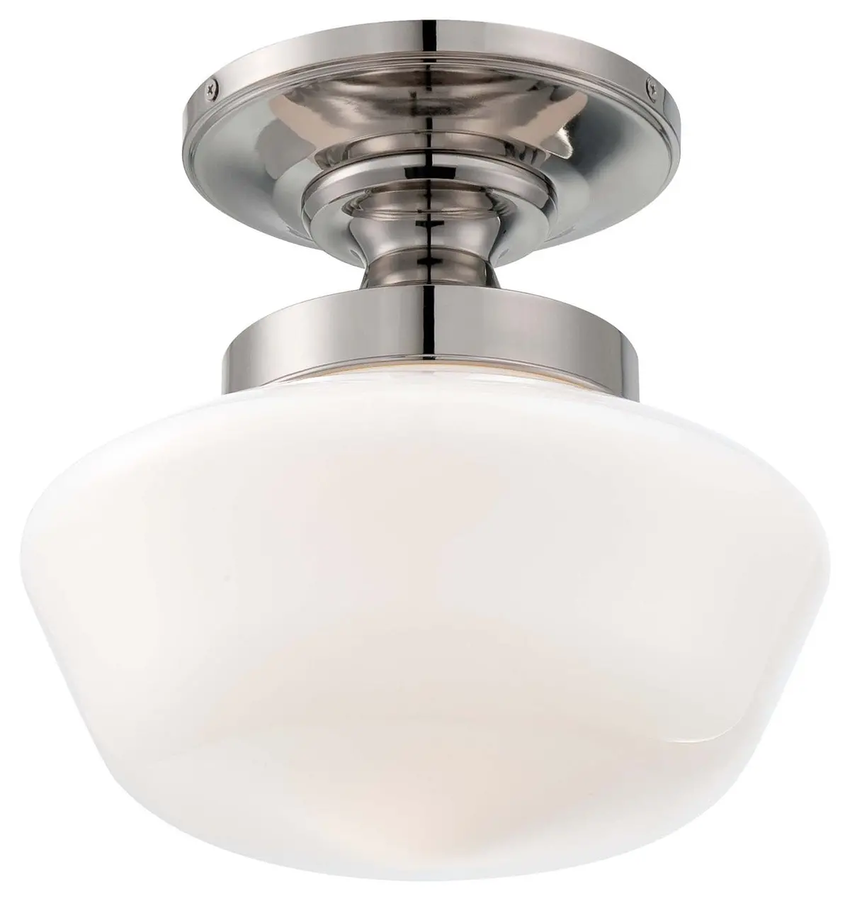 Minka Lavery One Light Semi Flush Mount In Polished Nickel 1