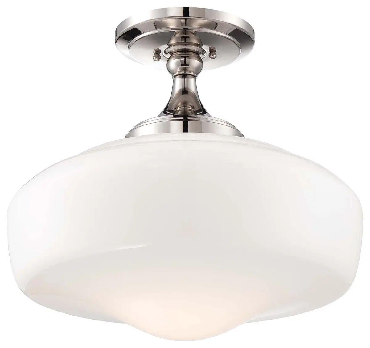 Minka Lavery One Light Semi Flush Mount In Polished Nickel 1