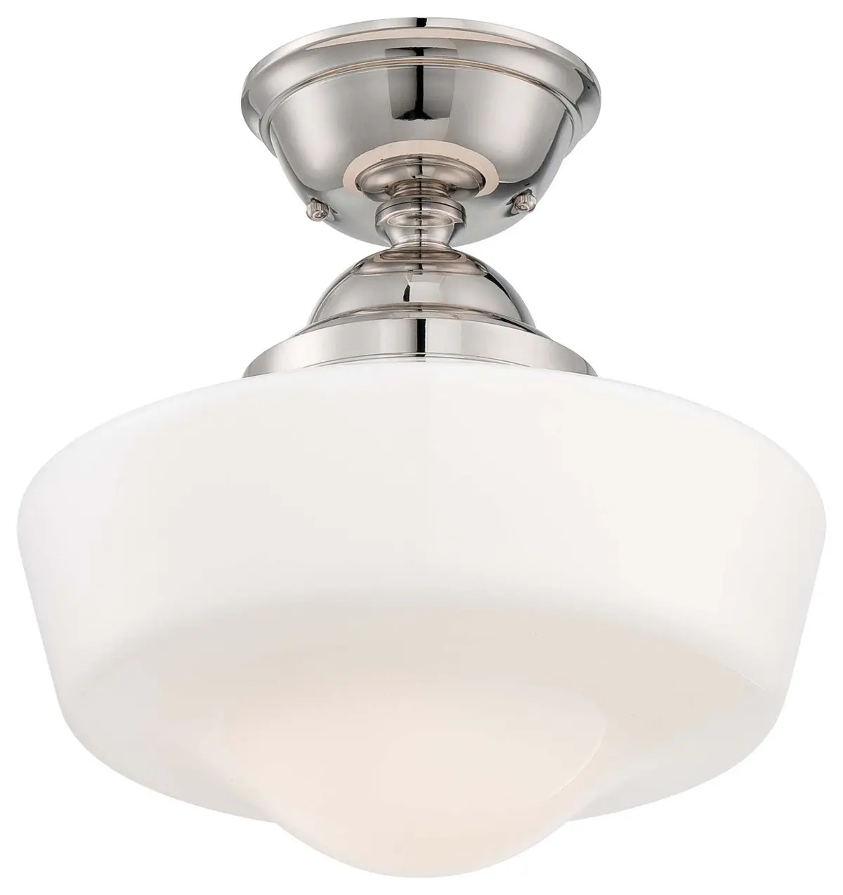 Minka Lavery One Light Semi Flush Mount In Polished Nickel 1