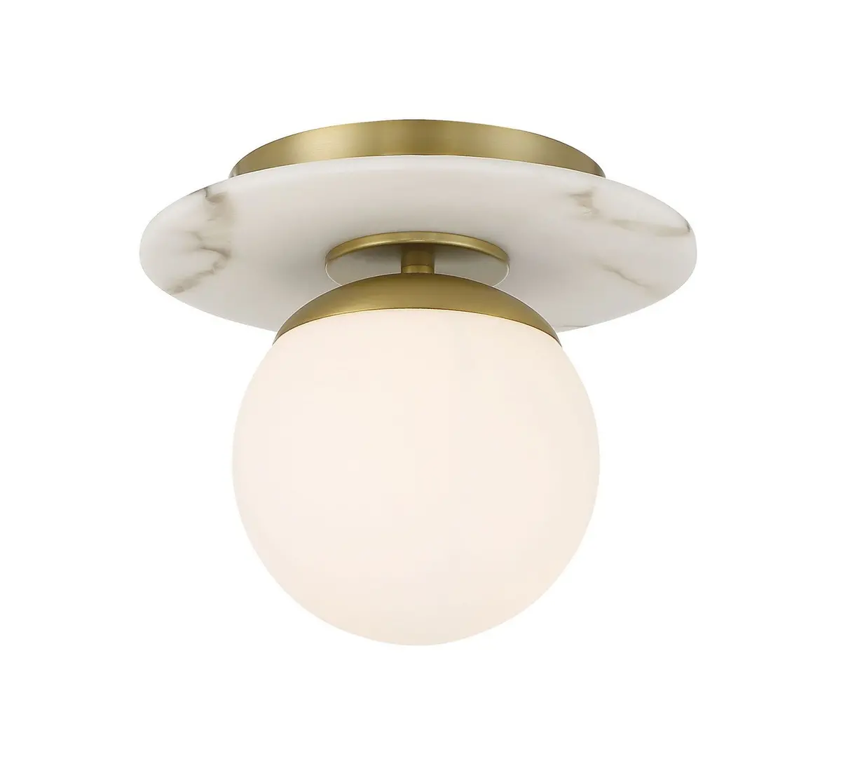 Minka Lavery Orban One Light Semi Flush Mount In Soft Brass 1