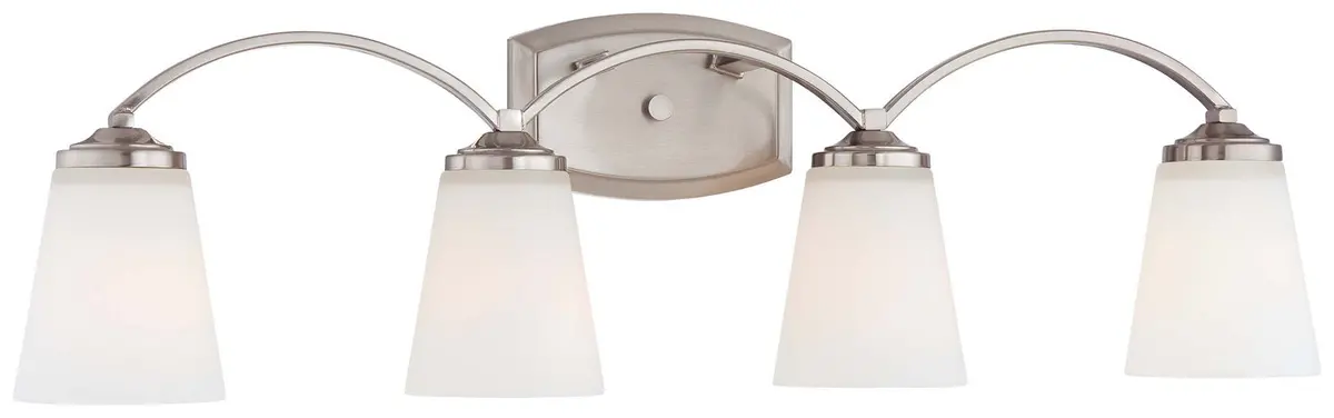 Minka Lavery Overland Park Four Light Bath In Brushed Nickel 1