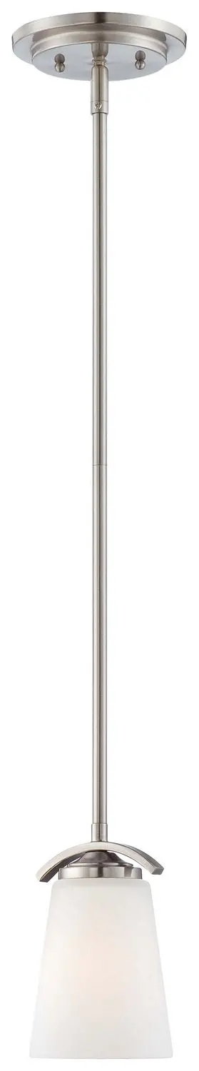 Minka Lavery Overland Park One Light Mini Pendant In Brushed Nickel 1