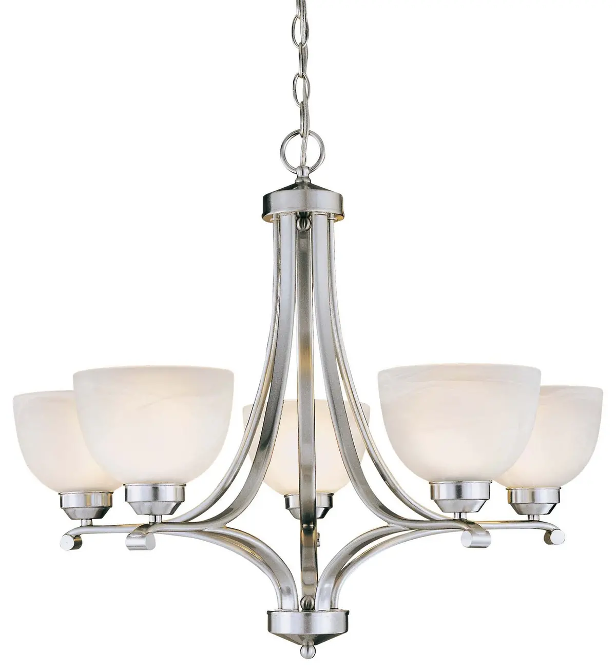 Minka Lavery Paradox Five Light Chandelier In Brushed Nickel 1