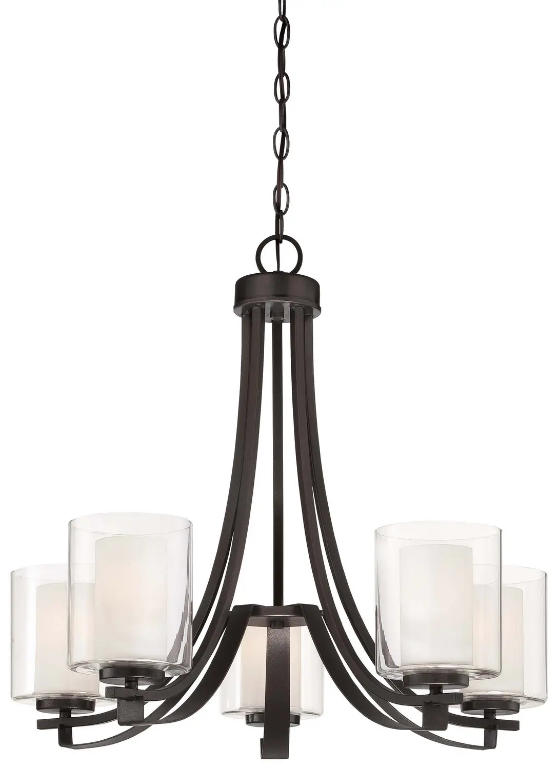 Minka Lavery Parsons Studio Five Light Chandelier In Smoked Iron 1