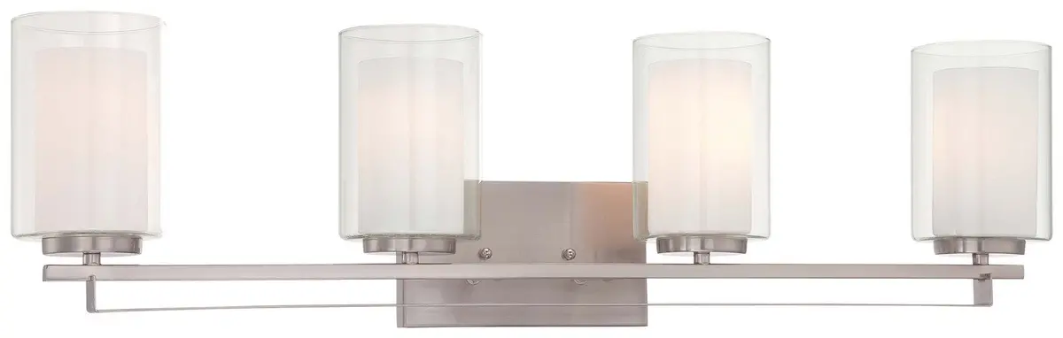 Minka Lavery Parsons Studio Four Light Bath Bar In Brushed Nickel 1
