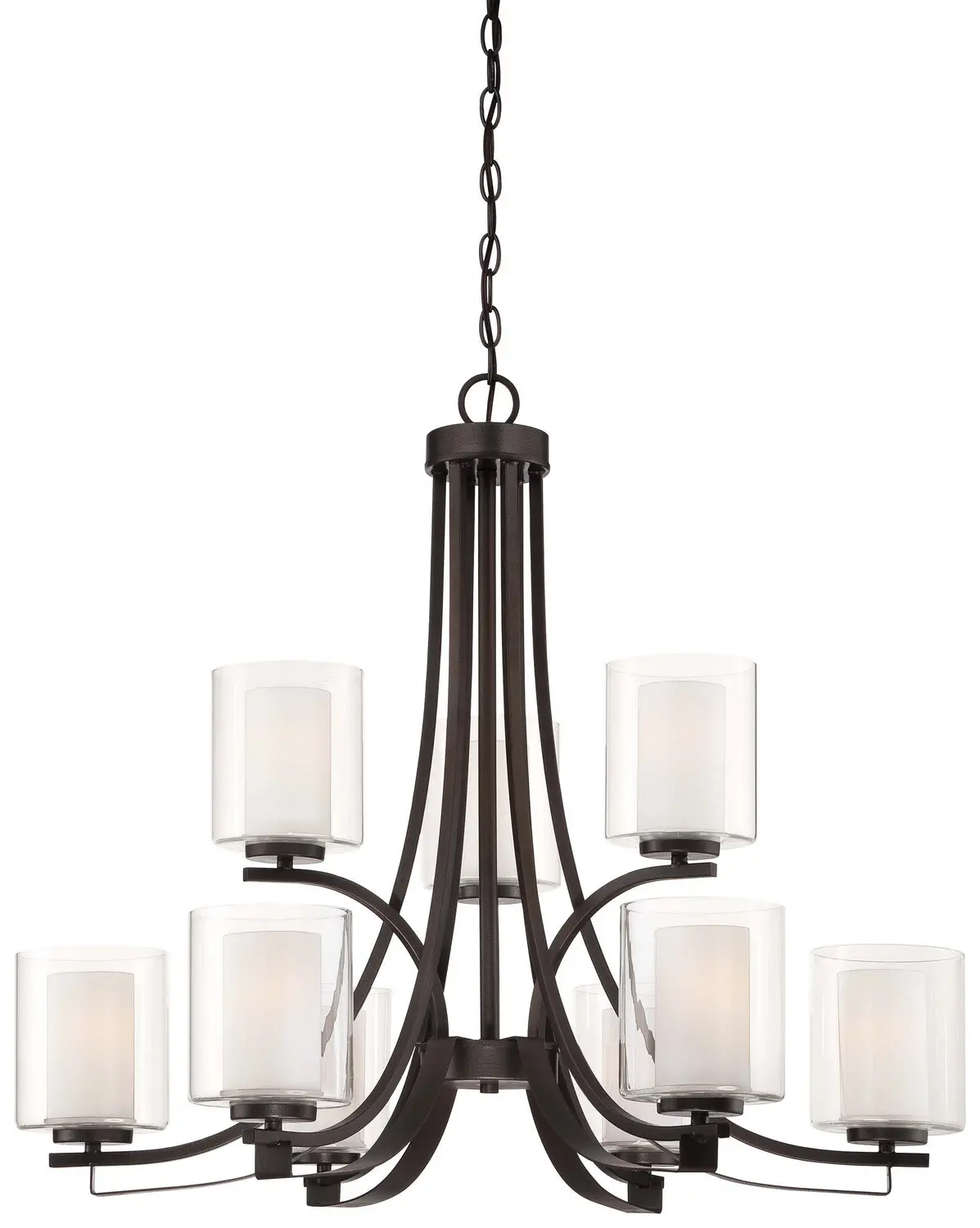 Minka Lavery Parsons Studio Nine Light Chandelier In Smoked Iron 1