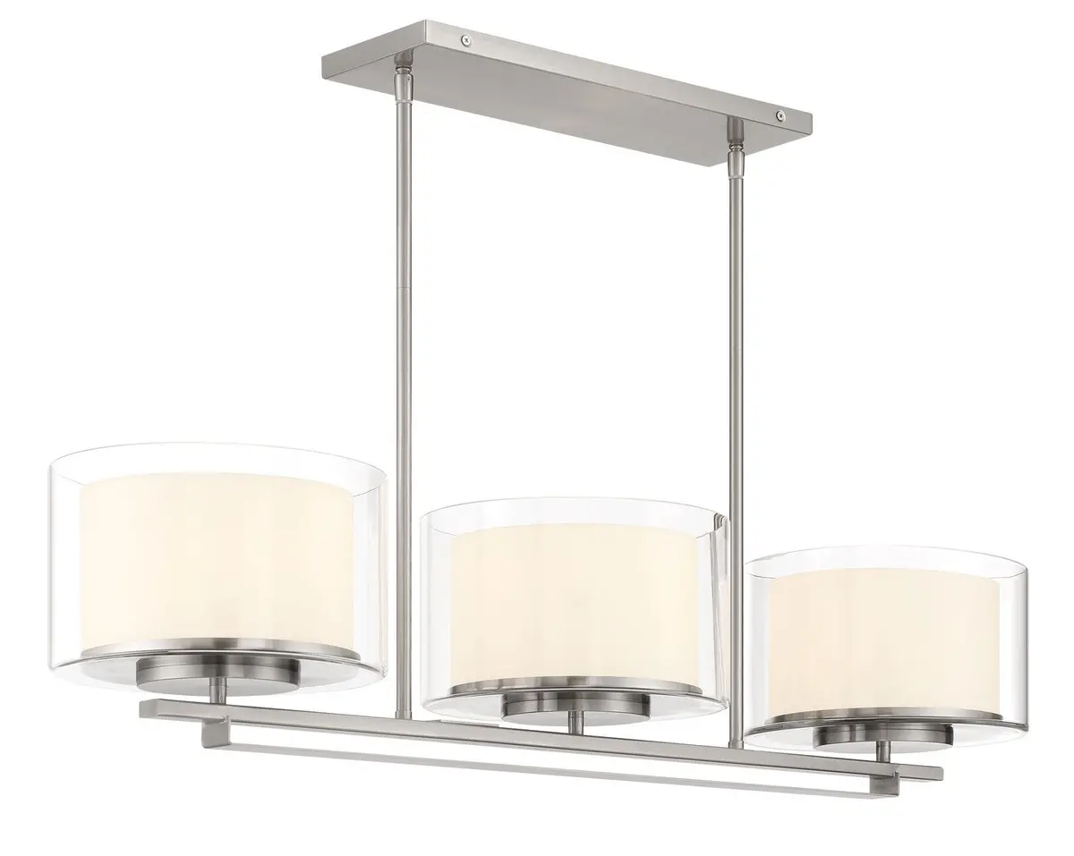 Minka Lavery Parsons Studio Three Light Island Pendant In Brushed Nickel 1