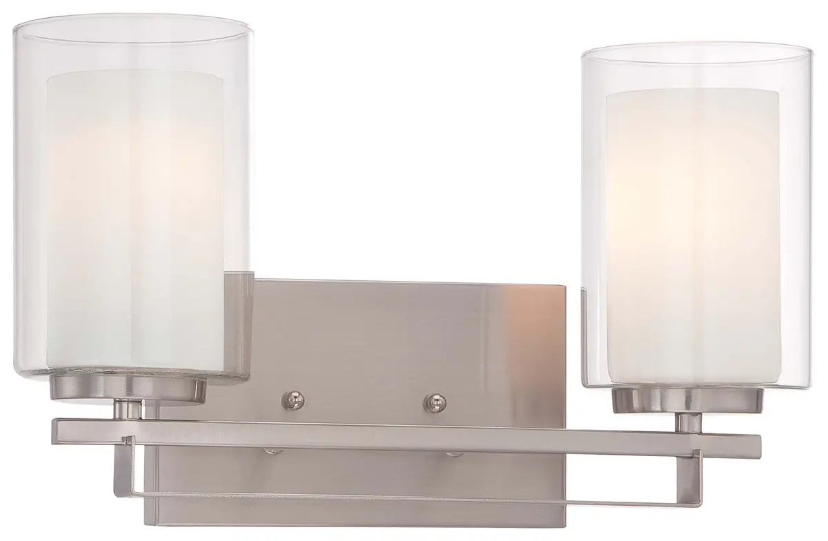 Minka Lavery Parsons Studio Two Light Bath Bar In Brushed Nickel 1