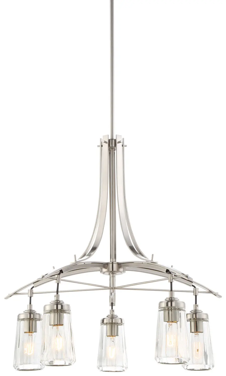 Minka Lavery Poleis Five Light Chandelier In Brushed Nickel 1