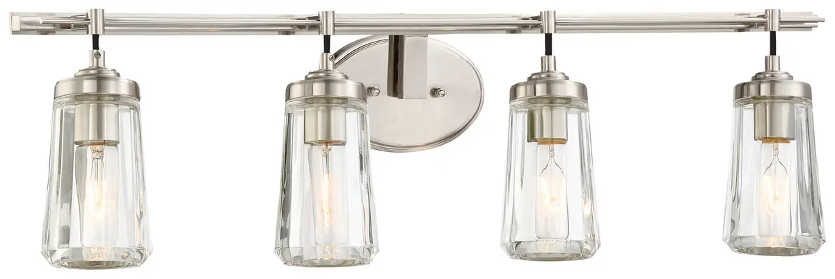 Minka Lavery Poleis Four Light Bath In Brushed Nickel 1