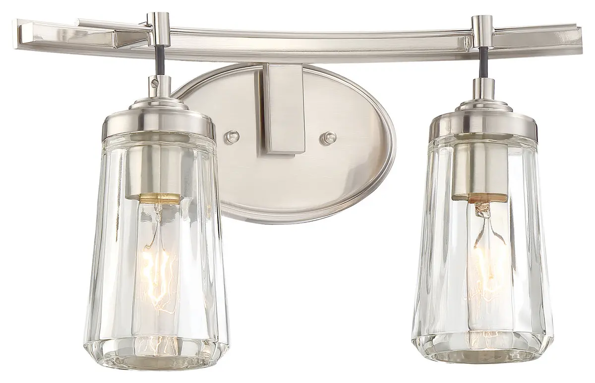 Minka Lavery Poleis Two Light Bath In Brushed Nickel 1