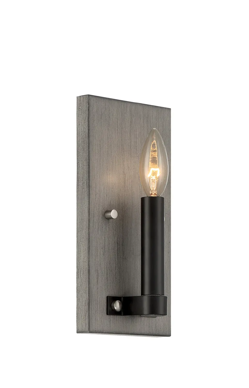 Minka Lavery Rawson Ridge One Light Wall Mount In Aged Silverwood And Coal 1