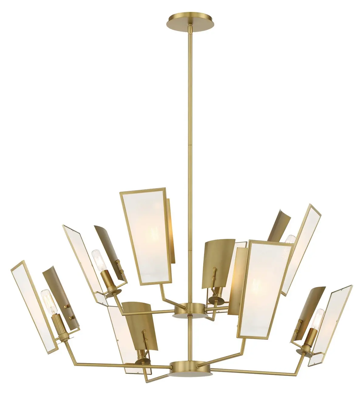 Minka Lavery Ricochet Eight Light Chandelier In Soft Brass 1