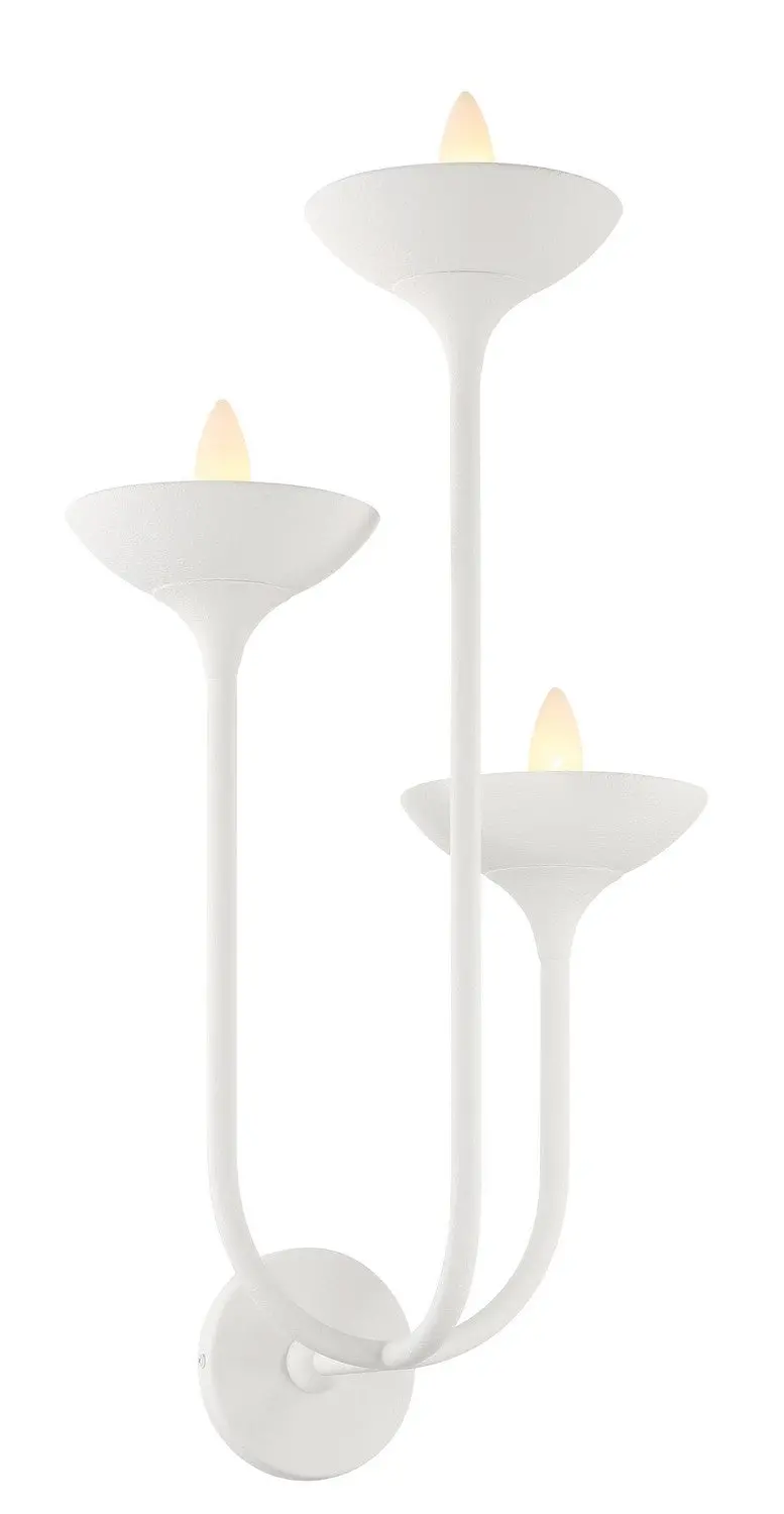 Minka Lavery Ryton Three Light Wall Sconce In Plaster White 1