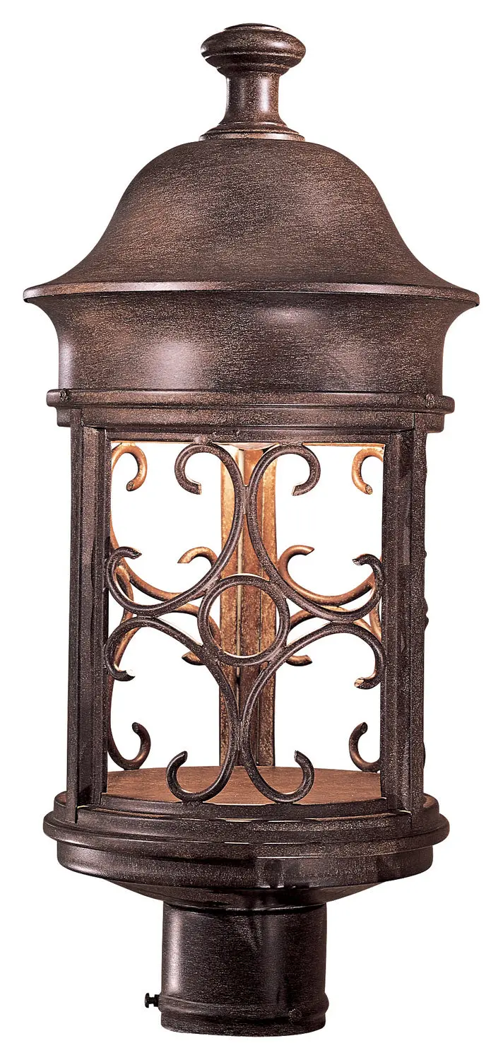 Minka Lavery Sage Ridge One Light Post Mount In Vintage Rust 1
