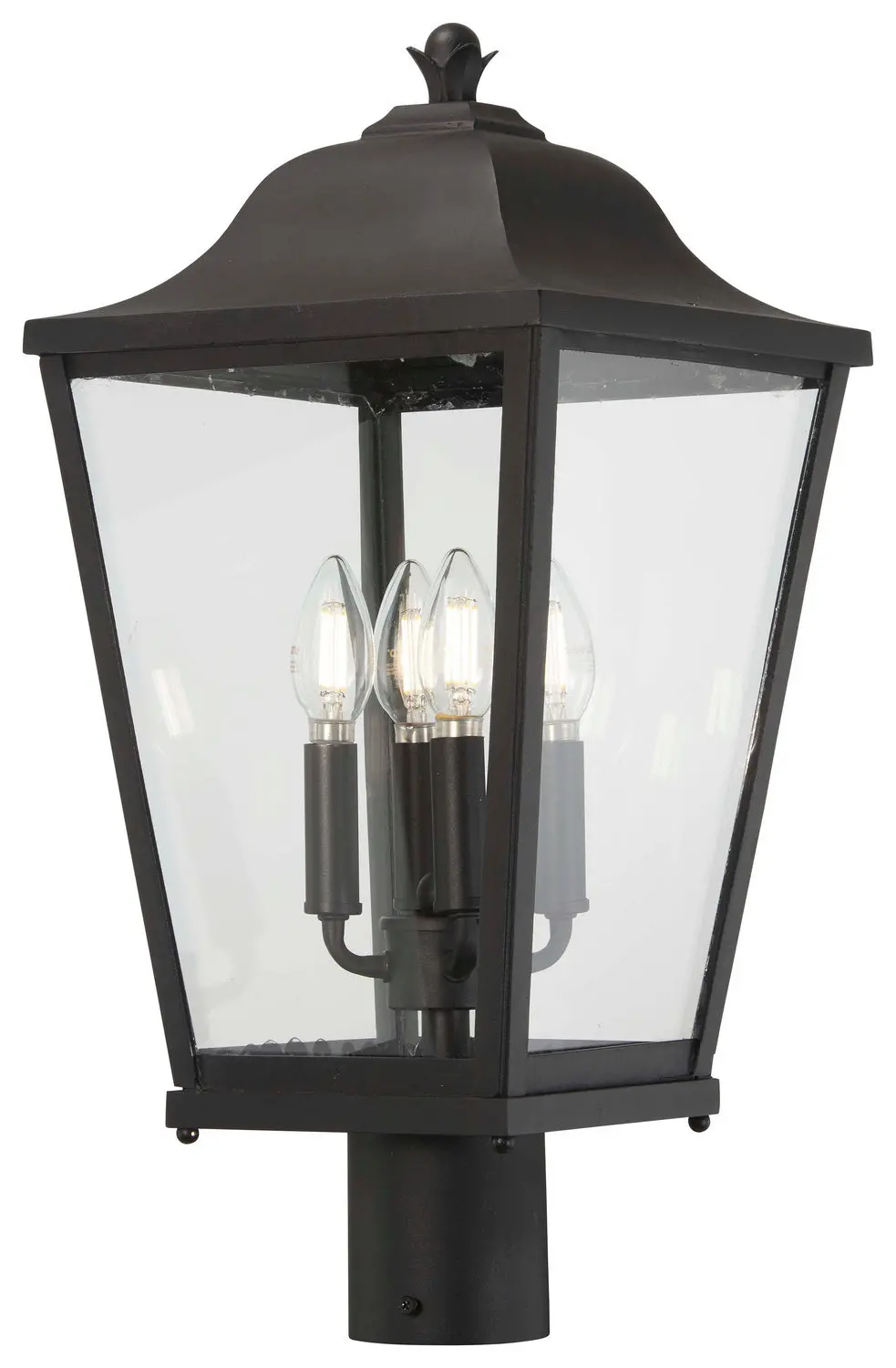 Minka Lavery Savannah Four Light Outdoor Post Mount In Sand Coal 1