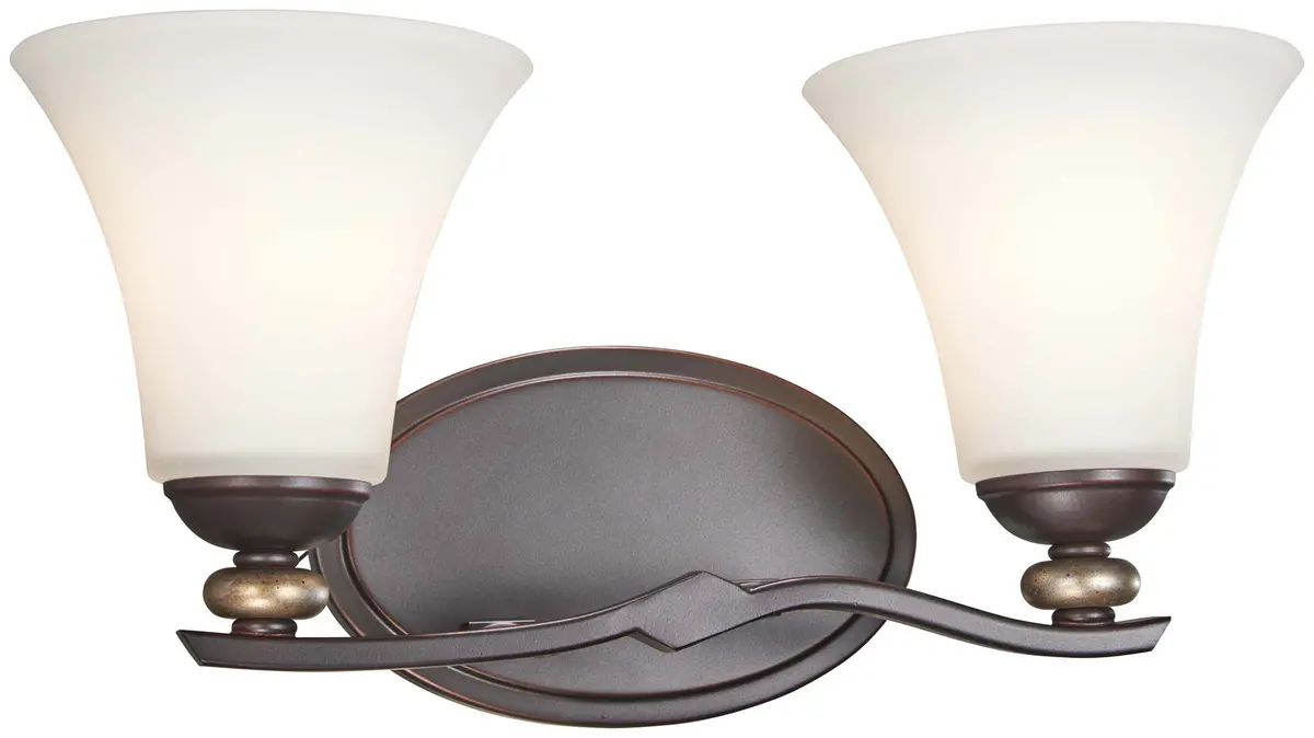 Minka Lavery Shadowglen Two Light Bath In Lathan Bronze With Gold Highlightsi 1