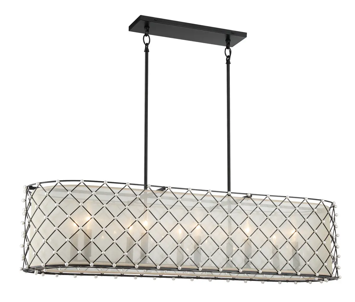 Minka Lavery Sheer Elegance Ten Light Island Pendant In Coal 1