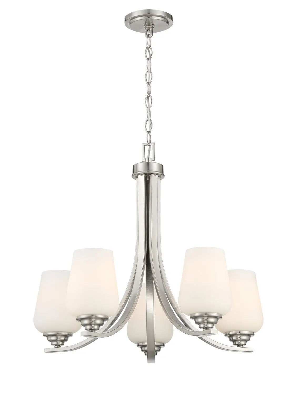 Minka Lavery Shyloh Five Light Chandelier In Brushed Nickel 1