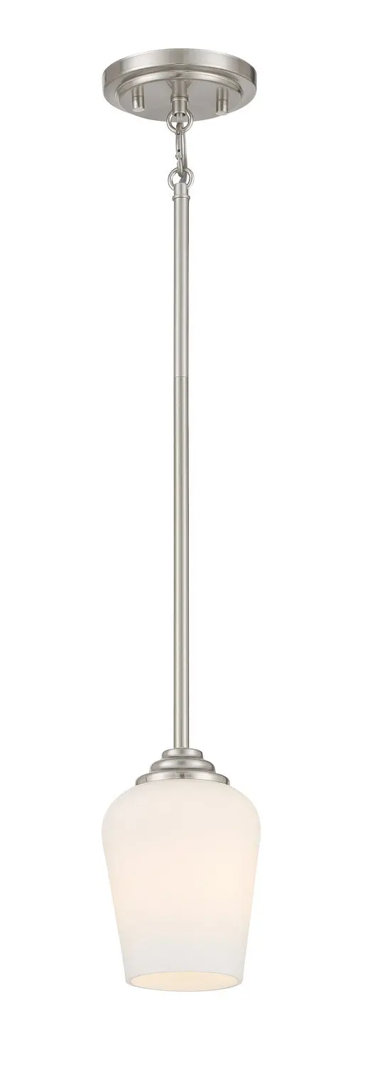 Minka Lavery Shyloh One Light Pendant / Semi Flush In Brushed Nickel 1