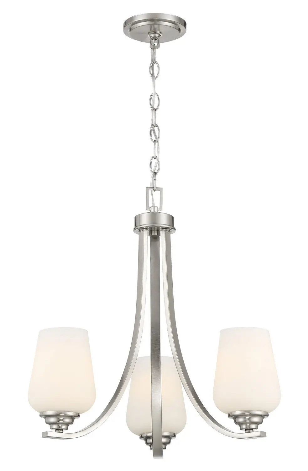 Minka Lavery Shyloh Three Light Chandelier In Brushed Nickel 1