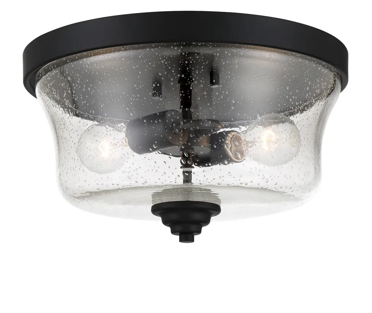 Minka Lavery Shyloh Two Light Flush Mount In Coal 1
