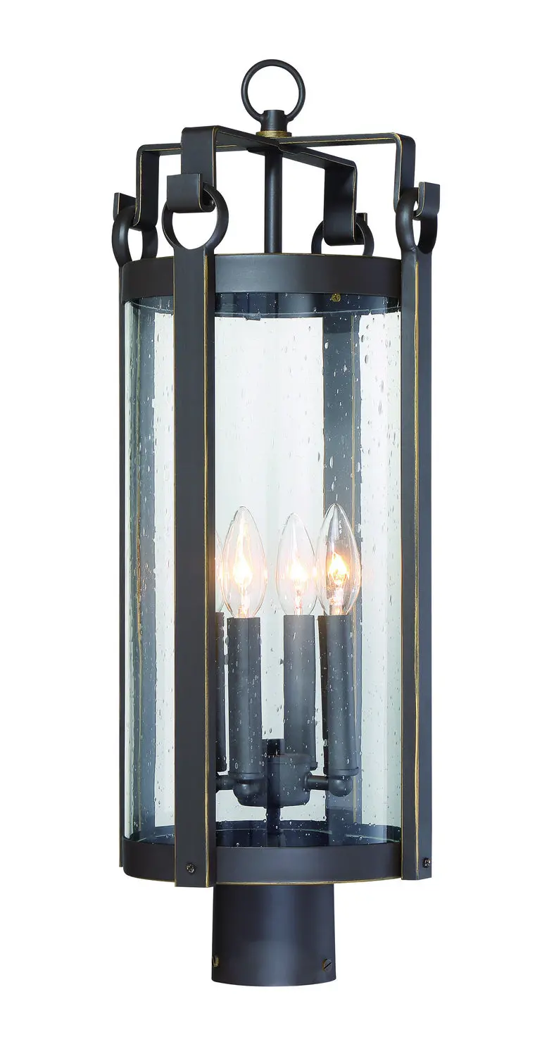 Minka Lavery Somerset Lane Four Light Outdoor Post Mount In Dakota Bronze 1