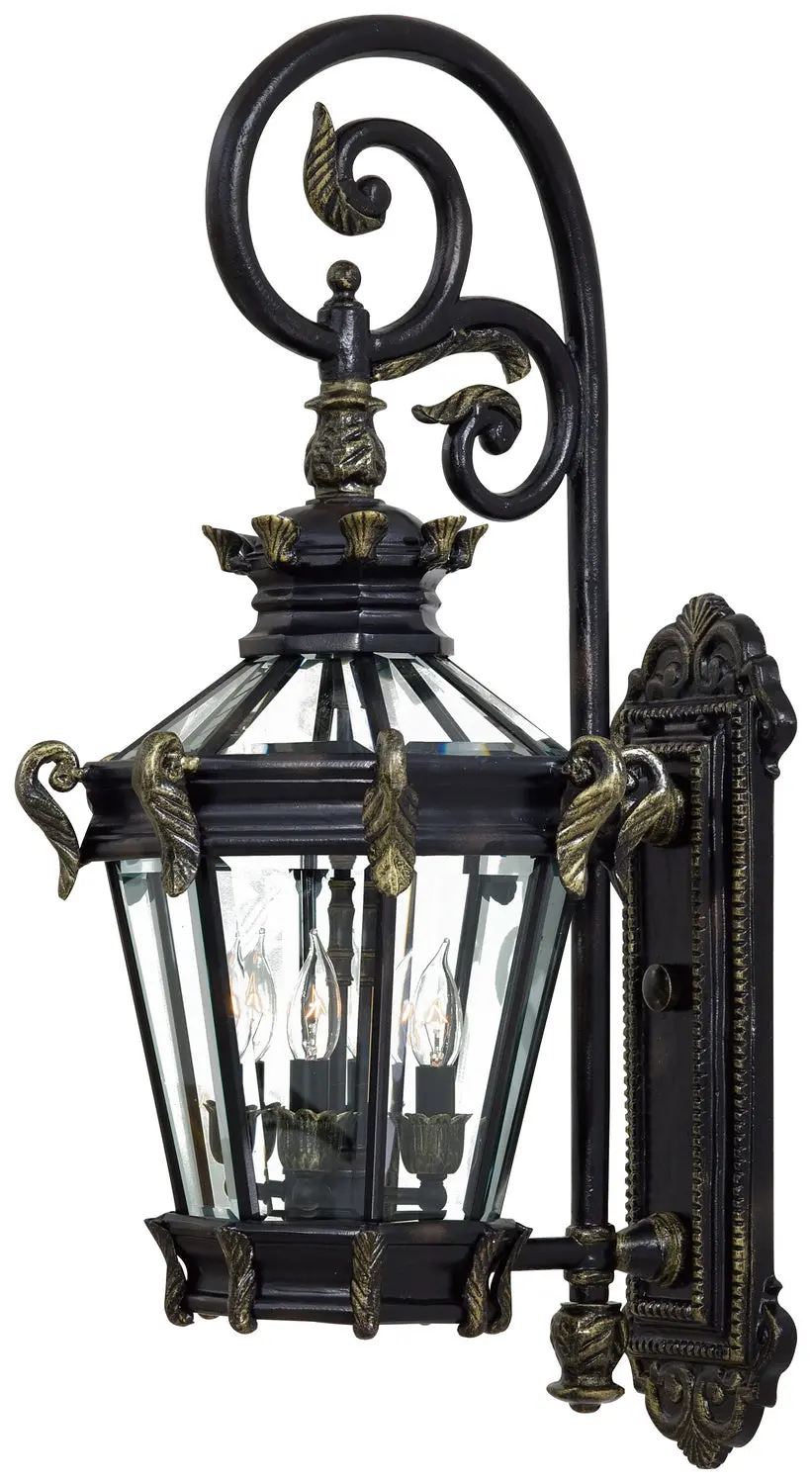 Minka Lavery Stratford Hall Four Light Wall Mount In Heritage With Gold Highlights 1