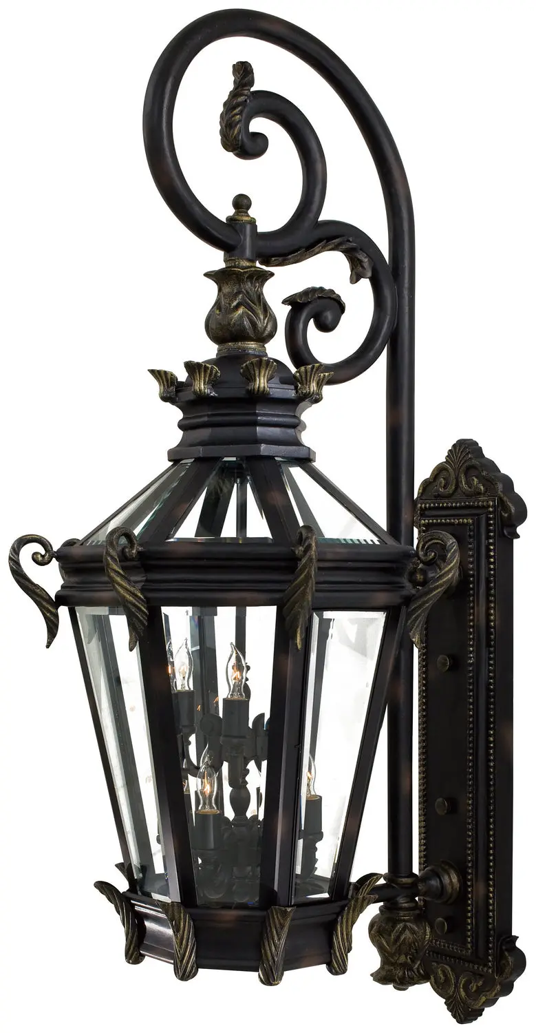 Minka Lavery Stratford Hall Nine Light Wall Mount In Heritage With Gold Highlights 1