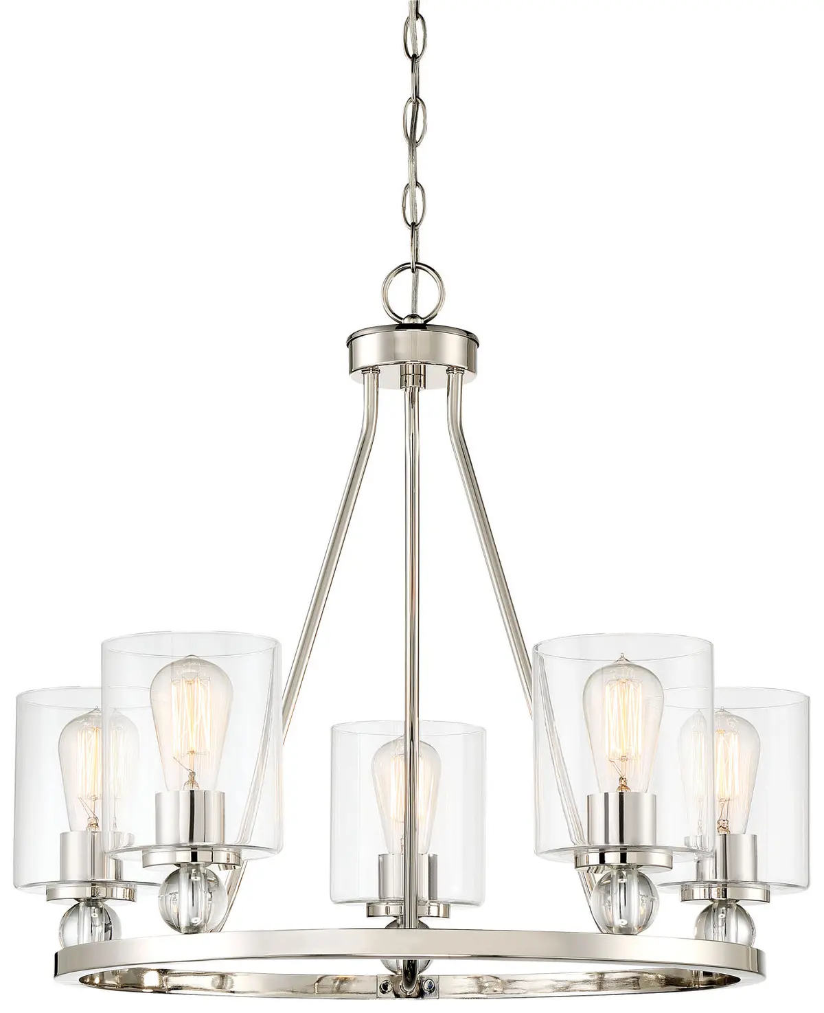 Minka Lavery Studio 5 Five Light Chandelier In Polished Nickel 1