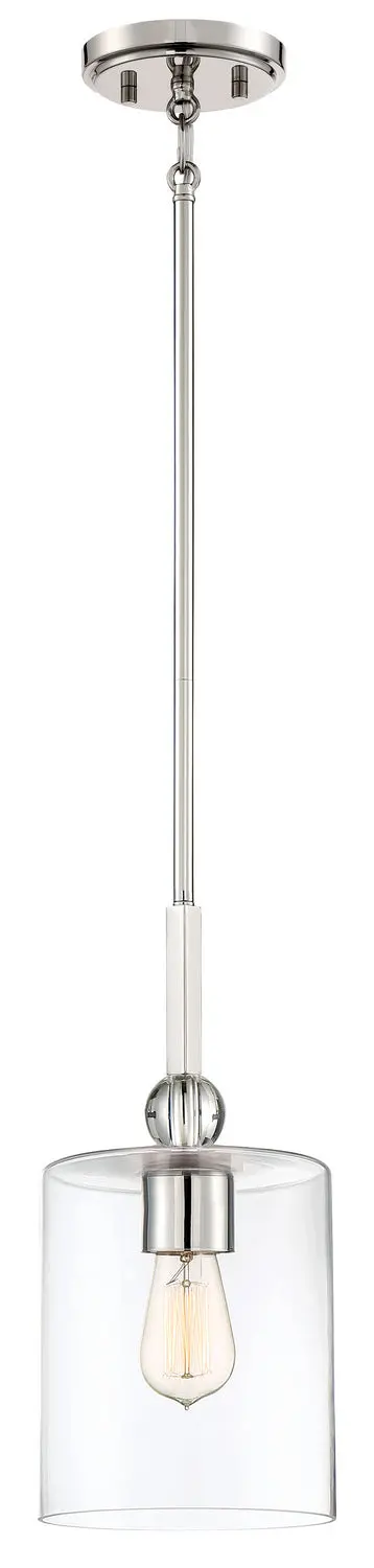 Minka Lavery Studio 5 One Light Mini Pendant In Polished Nickel 1