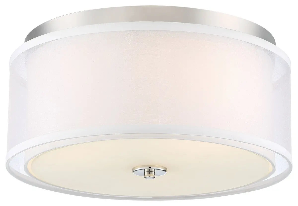 Minka Lavery Studio 5 Three Light Flush Mount In Polished Nickel 1