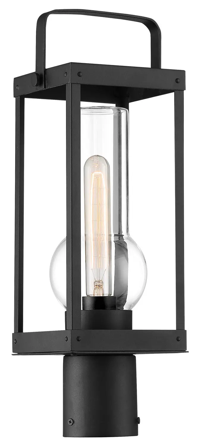 Minka Lavery Sullivans Landing One Light Outdoor Post Lantern In Sand Coal 1