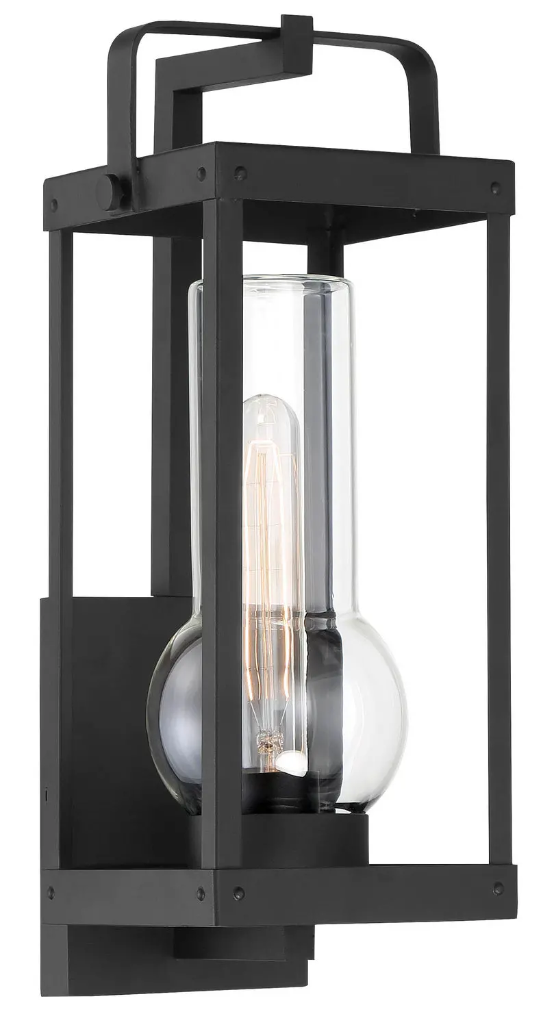Minka Lavery Sullivans Landing One Light Outdoor Wall Mount In Sand Coal 1