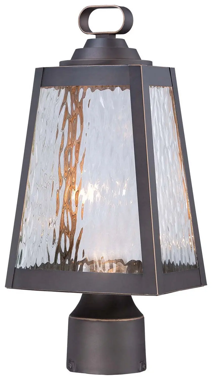 Minka Lavery Talera Led Outdoor Post Mount In Oil Rubbed Bronze With Gold Highlights 1