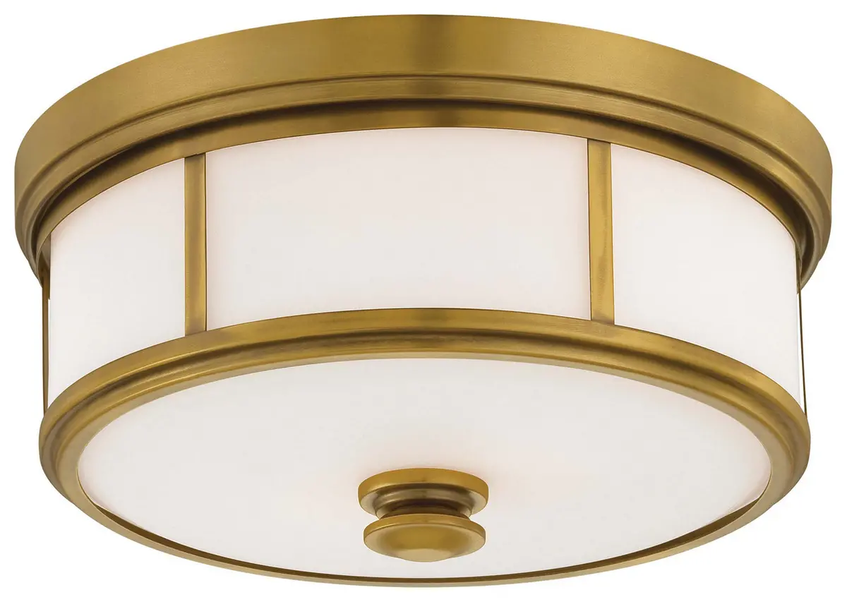Minka Lavery Three Light Flush Mount In Liberty Gold 1
