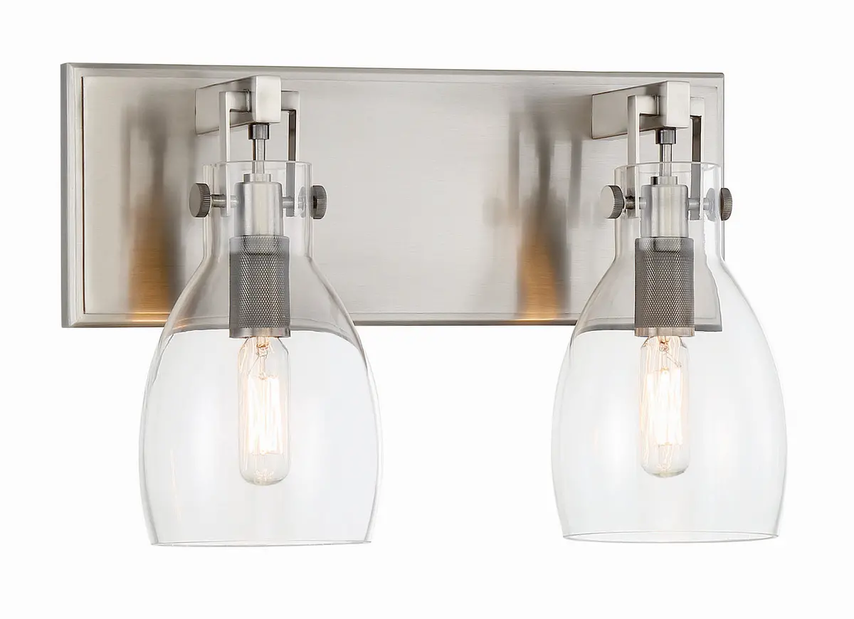 Minka Lavery Tiberia Two Light Bath Bar In Plated Pewter 1