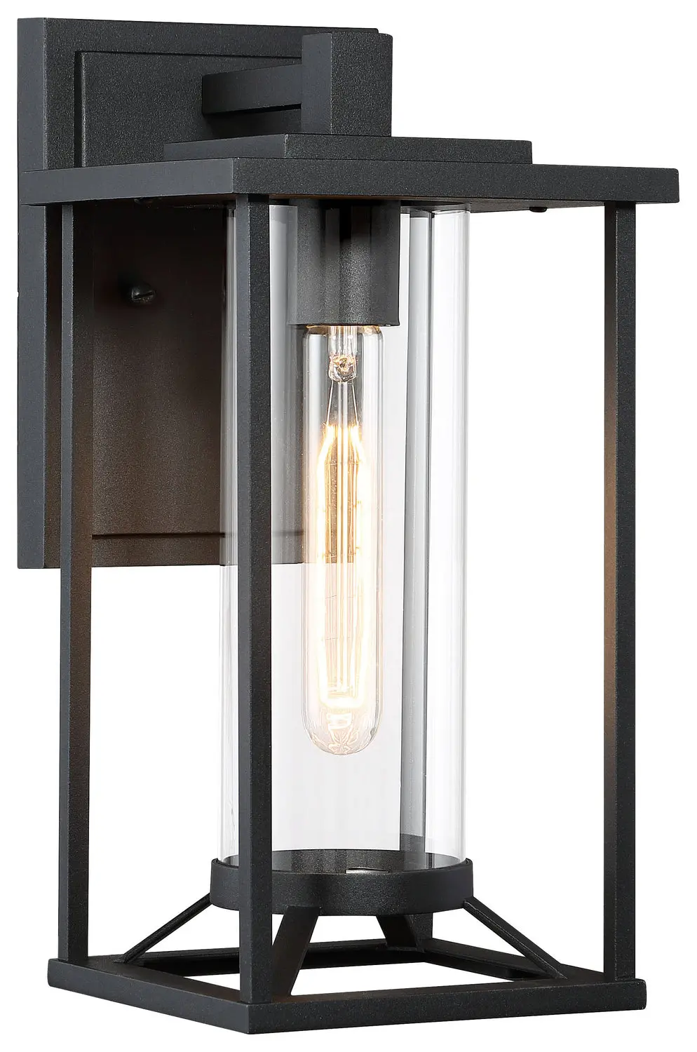 Minka Lavery Trescott One Light Outdoor Wall Mount In Coal 1
