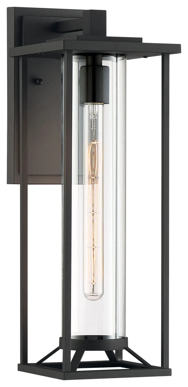 Minka Lavery Trescott One Light Outdoor Wall Mount In Coal 1