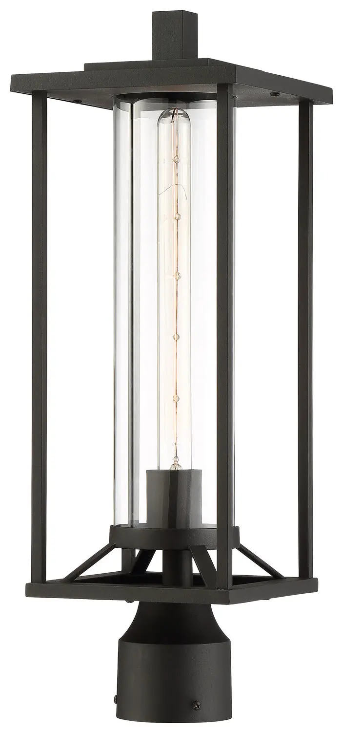 Minka Lavery Trescott One Light Post Mount In Coal 1