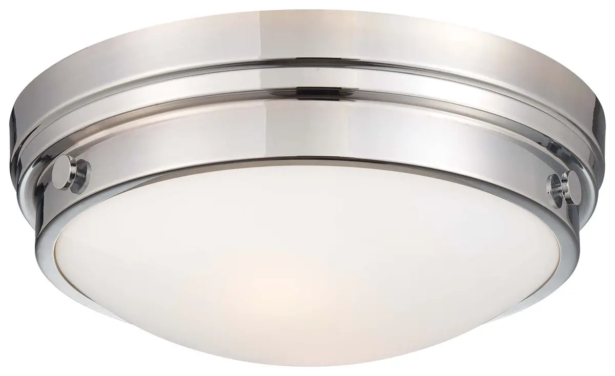 Minka Lavery Two Light Flush Mount In Chrome 1