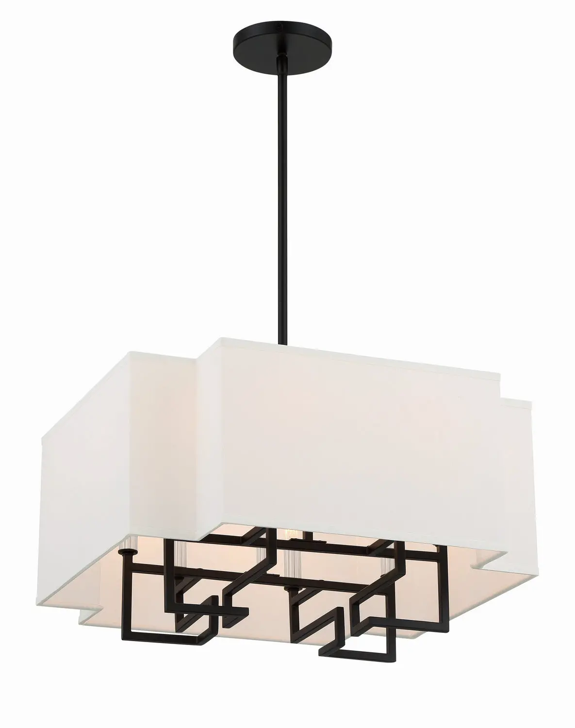 Minka Lavery Upham Estates Eight Light Pendant In Coal With Polished Nickel Highlights 1