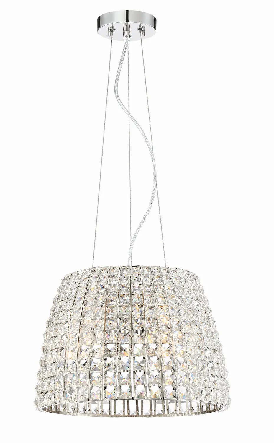 Minka Lavery Via Roma Three Light Pendant In Polished Nickel 1