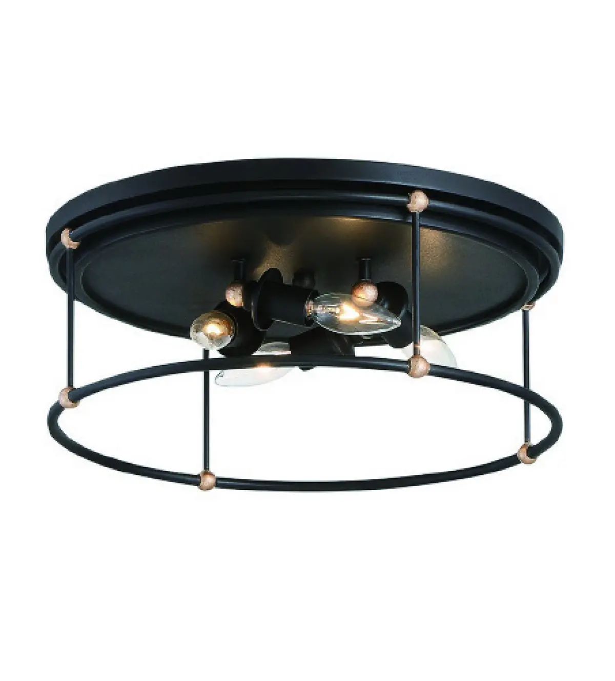 Minka Lavery Westchester County Four Light Flush Mount In Sand Coal With Skyline Gold Leaf 1
