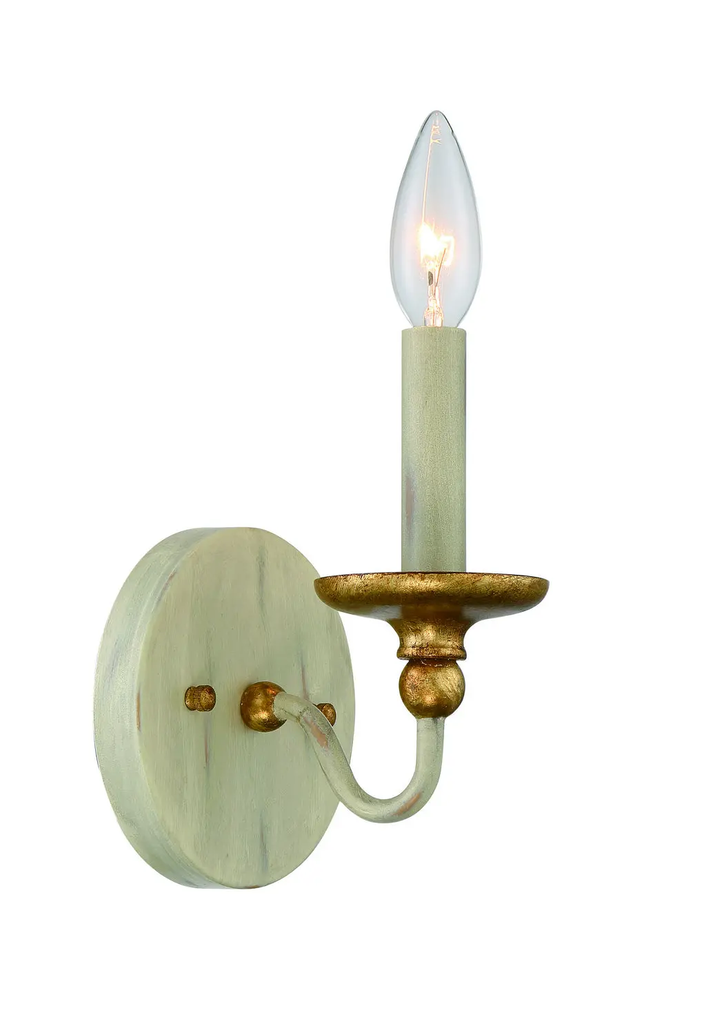 Minka Lavery Westchester County One Light Wall Sconce In Farm House White With Gilded Gold Leaf 1
