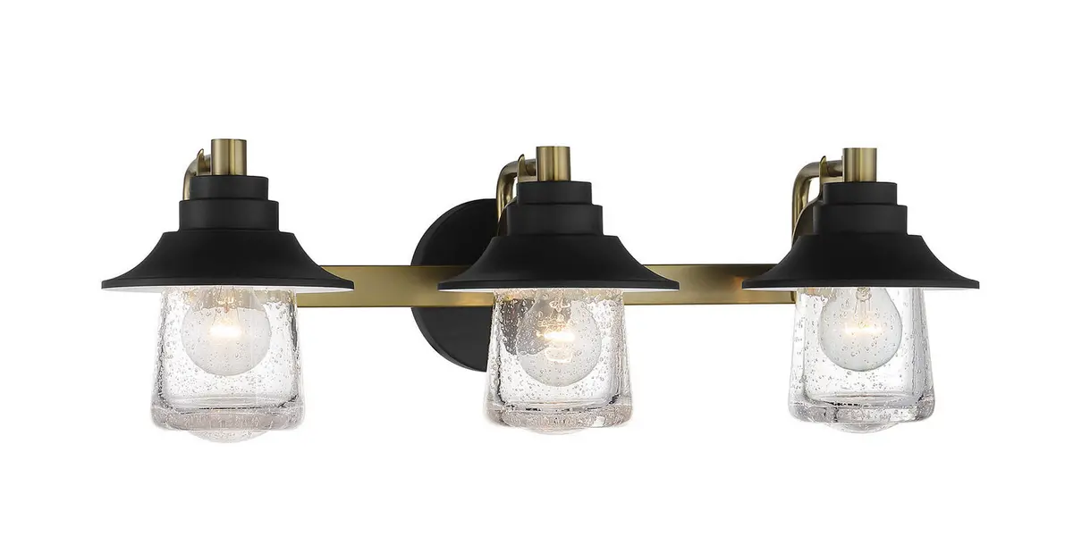 Minka Lavery Westfield Manor Three Light Bath In Sand Coal With Soft Brass 1