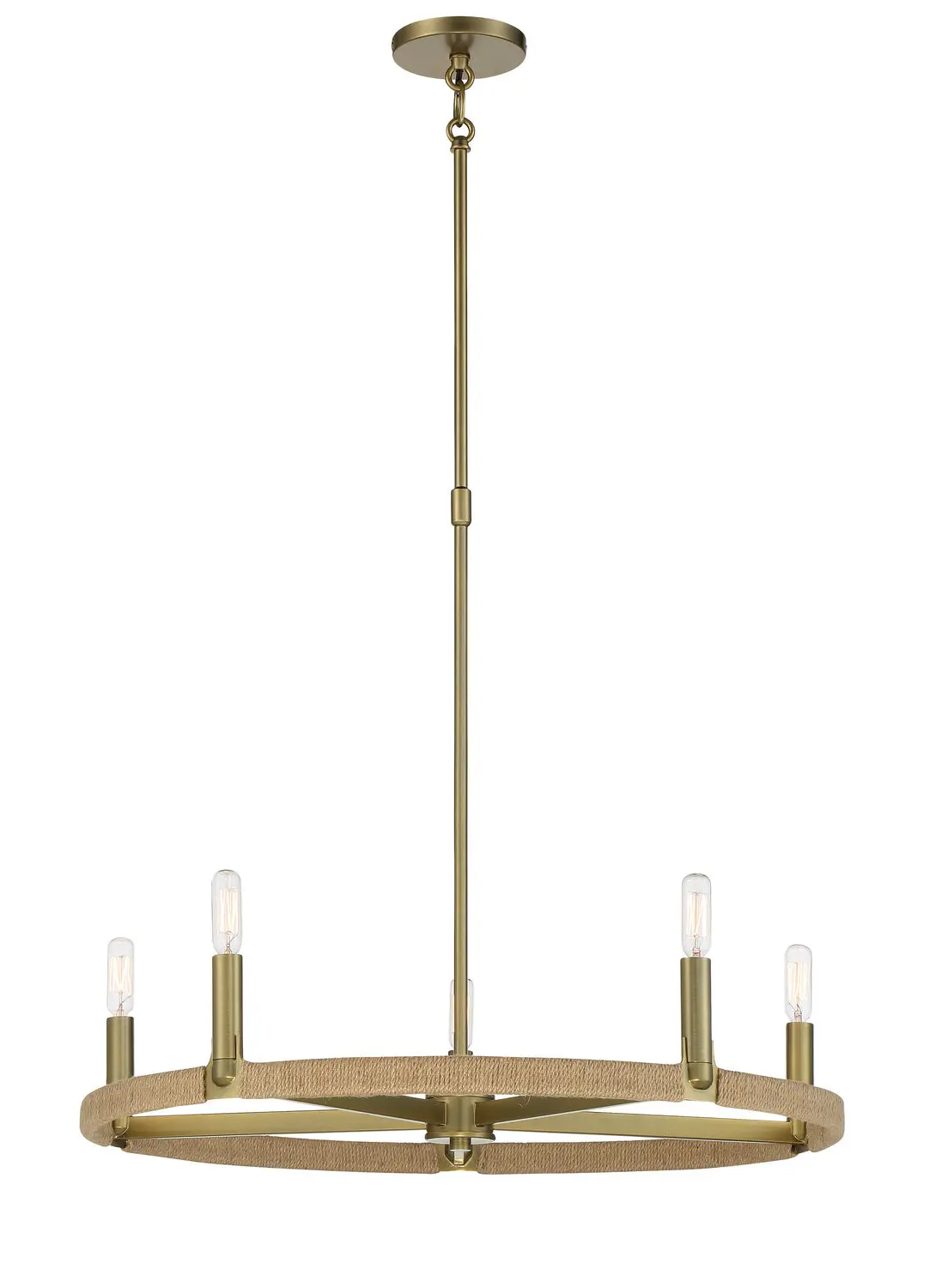 Minka Lavery Windward Passage Five Light Chandelier In Soft Brass 1